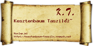 Kesztenbaum Tasziló névjegykártya